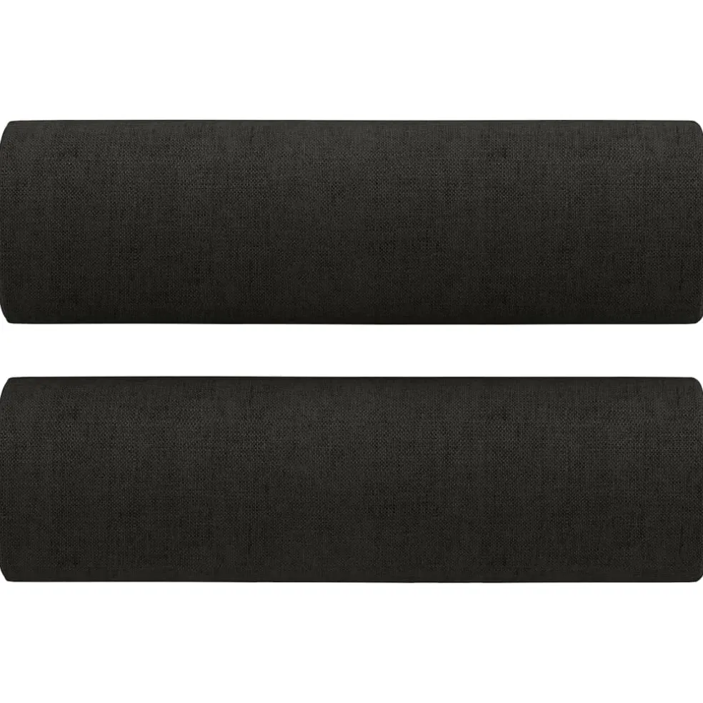 vidaXL Sierkussens 2 st 15x50 cm stof zwart