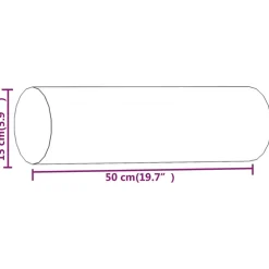 vidaXL Sierkussens 2 st 15x50 cm stof zwart