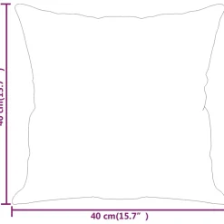 vidaXL Sierkussens 2 st 40x40 cm stof crèmekleurig