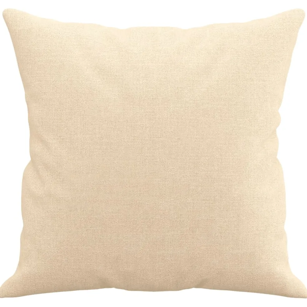vidaXL Sierkussens 2 st 40x40 cm stof crèmekleurig