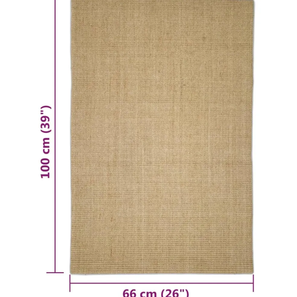 vidaXL Sisalmat voor krabpaal 66x100 cm