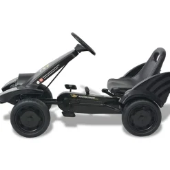 vidaXL Skelter met pedalen en pneumatische banden zwart