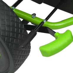 vidaXL Skelter met pedalen en verstelbare zitting groen