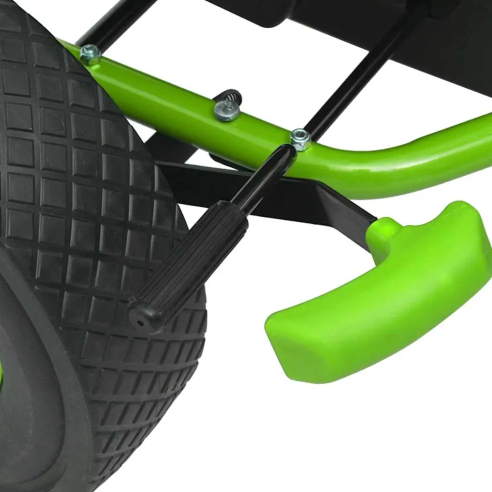 vidaXL Skelter met pedalen en verstelbare zitting groen