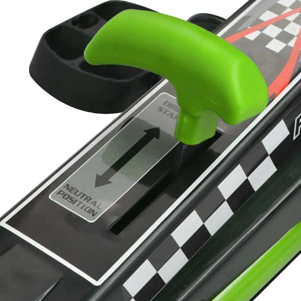 vidaXL Skelter met pedalen en verstelbare zitting groen