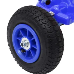 vidaXL Skelter met pedalen en pneumatische banden blauw