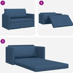 vidaXL Slaapbank Blauw 124 x 71 x 78 cm Stof