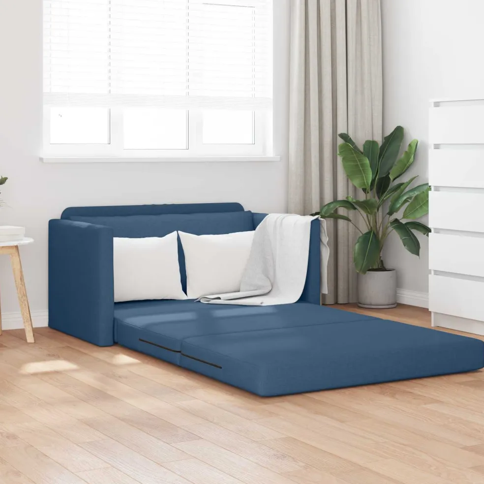 vidaXL Slaapbank Blauw 124 x 71 x 78 cm Stof