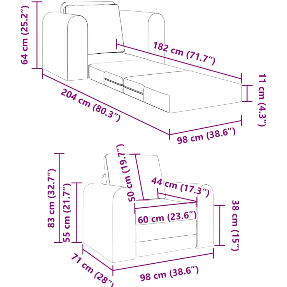 vidaXL Slaapbank Donkergroen 98 x 71 x 83 cm Fluweel