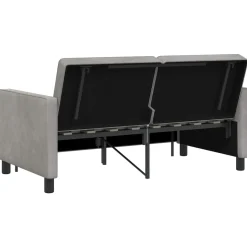 vidaXL Slaapbank Lichtgrijs 154 x 94,5 x 80,5 cm Stof