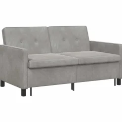 vidaXL Slaapbank Lichtgrijs 154 x 94,5 x 80,5 cm Stof