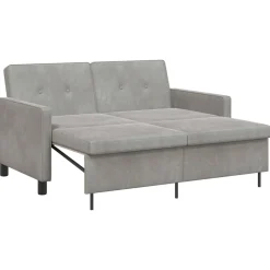 vidaXL Slaapbank Lichtgrijs 154 x 94,5 x 80,5 cm Stof