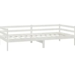 vidaXL Slaapbank massief grenenhout wit 90x200 cm