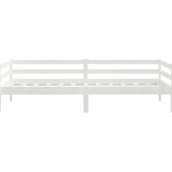 vidaXL Slaapbank massief grenenhout wit 90x200 cm