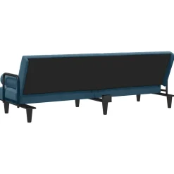 vidaXL Slaapbank met armleuningen fluweel blauw