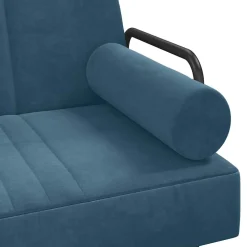 vidaXL Slaapbank met armleuningen fluweel blauw