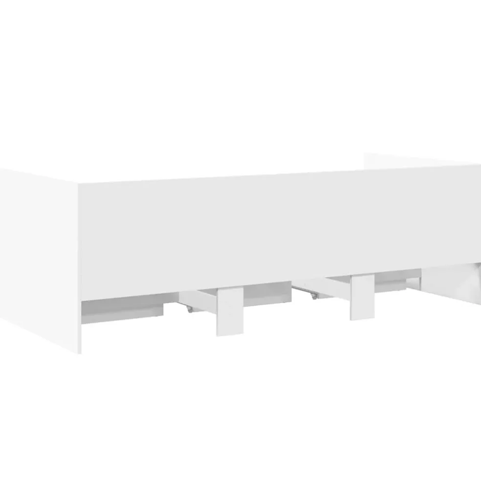 vidaXL Slaapbank met lades zonder matras 100x200 cm wit