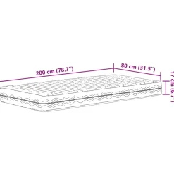 vidaXL Slaapbank met matras 80x200 cm massief grenenhout wit