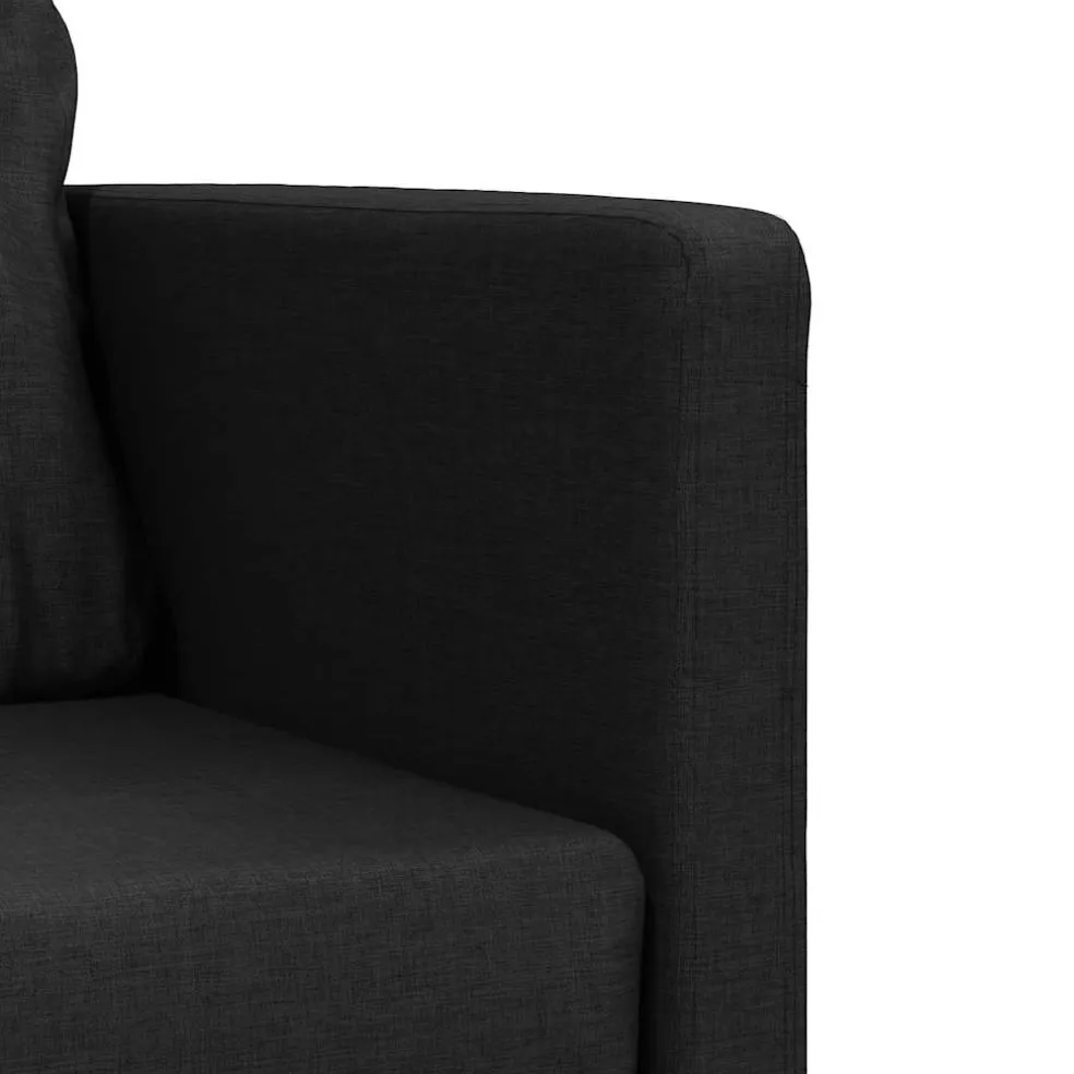 vidaXL Slaapbank vloermodel 2-in-1 112x174x55 cm stof zwart