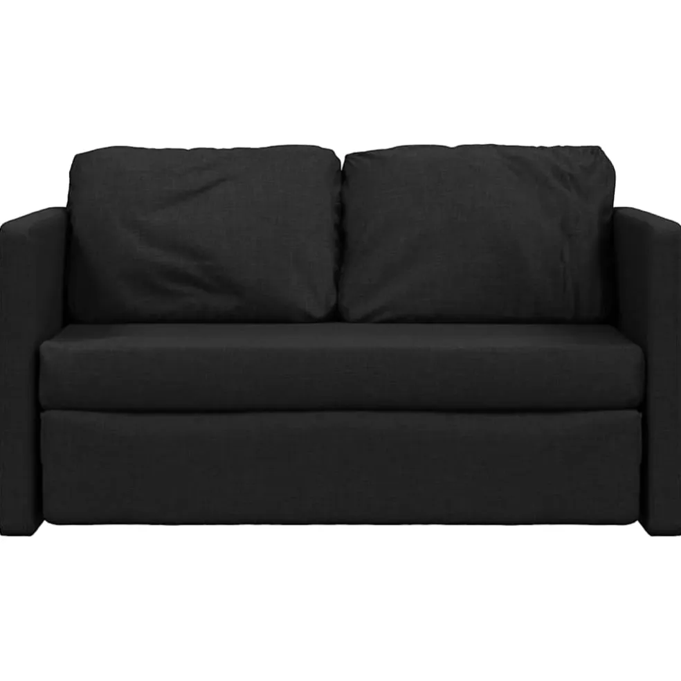 vidaXL Slaapbank vloermodel 2-in-1 112x174x55 cm stof zwart