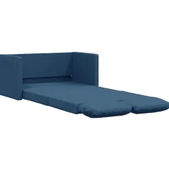 vidaXL Slaapbank vloermodel 2-in-1 112x174x55 cm stof blauw