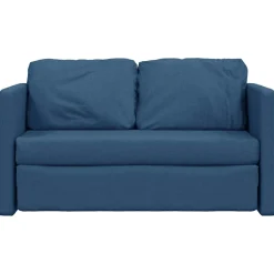 vidaXL Slaapbank vloermodel 2-in-1 112x174x55 cm stof blauw