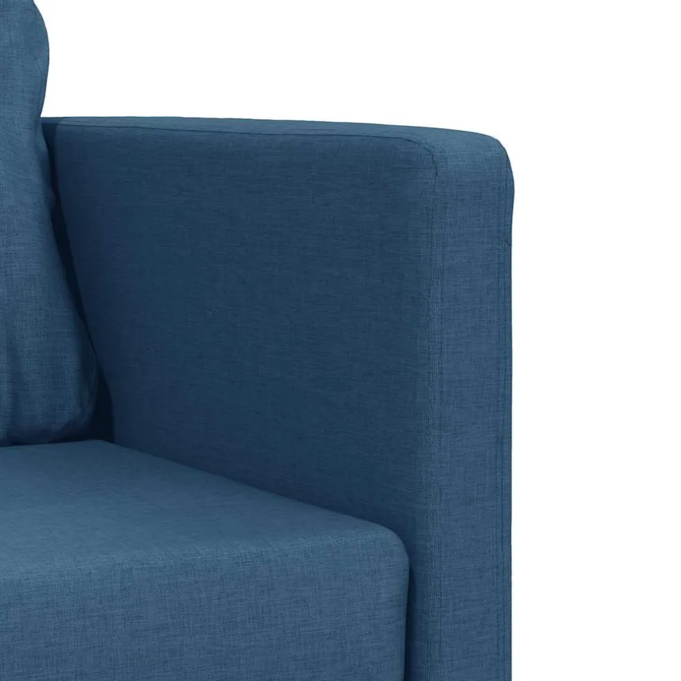 vidaXL Slaapbank vloermodel 2-in-1 112x174x55 cm stof blauw