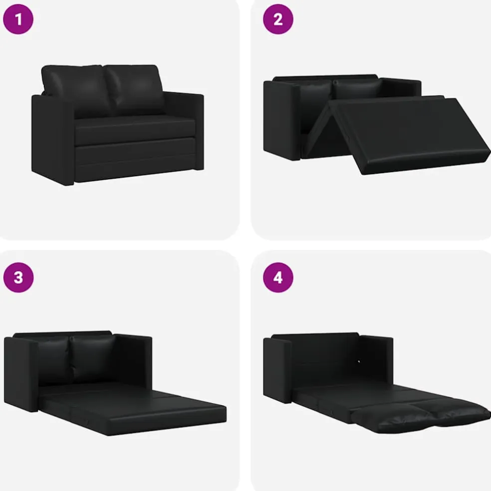 vidaXL Slaapbank vloermodel 2-in-1 122x204x55 cm fluweel wijnrood