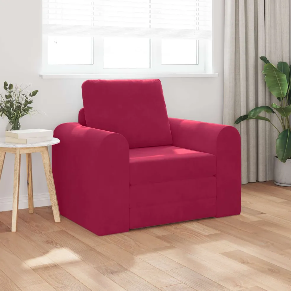 vidaXL Slaapbank Wijnrood 98 x 71 x 83 cm Fluweel