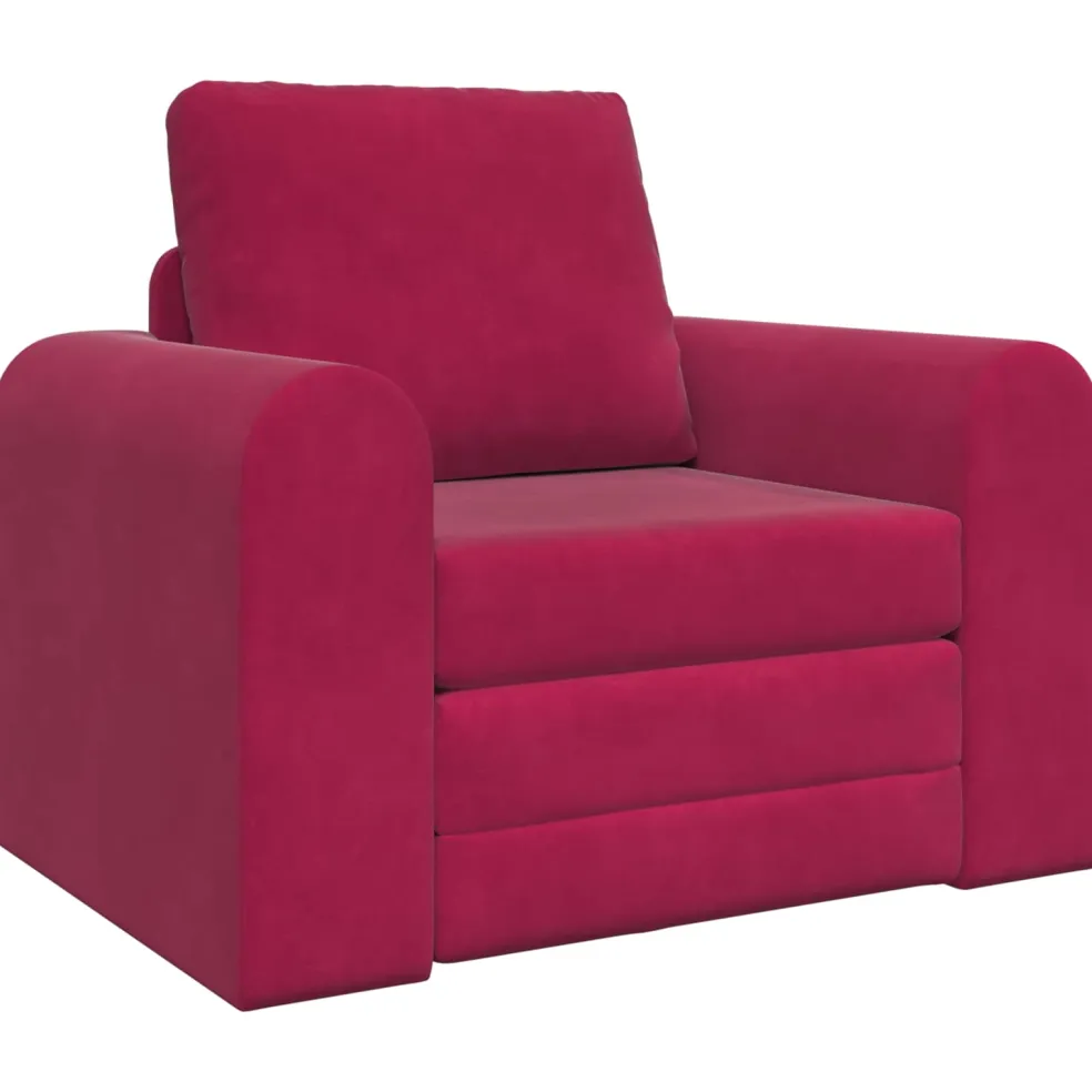 vidaXL Slaapbank Wijnrood 98 x 71 x 83 cm Fluweel