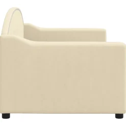 vidaXL Slaapbank 80x200 cm stof crèmekleurig