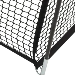 vidaXL Slagkooi honkbal 600x400x250 cm polyester zwart