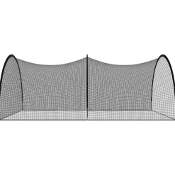 vidaXL Slagkooi honkbal 600x400x250 cm polyester zwart