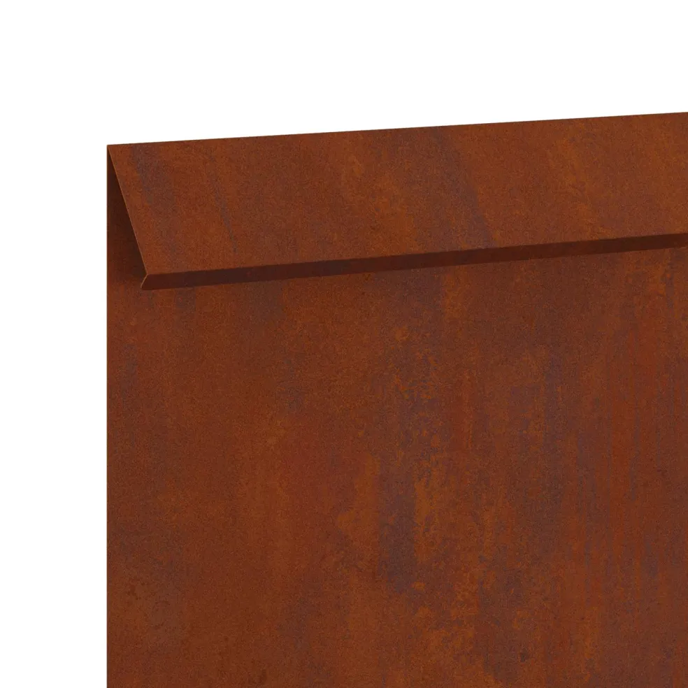 vidaXL Slakkenhekje 50 x 3,5 x 25 cm weervast staal Roestkleurig