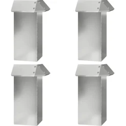vidaXL Slakkenhekken 8 st 100 x 3,5 x 25 cm Gegalvaniseerd staal