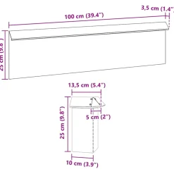 vidaXL Slakkenhekken 8 st 100 x 3,5 x 25 cm Gegalvaniseerd staal