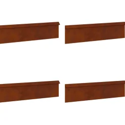 vidaXL Slakkenhekken 8 st 100 x 3,5 x 25 cm weervast staal Roestig