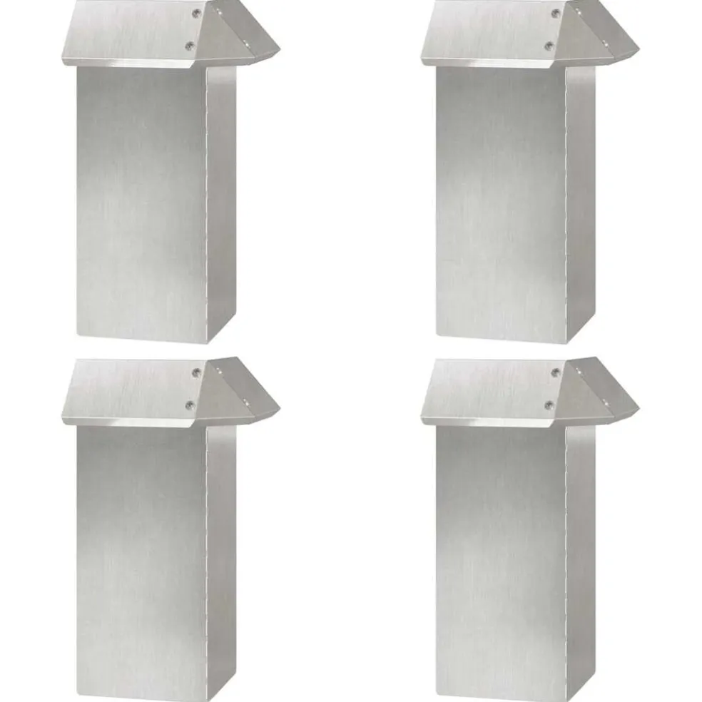 vidaXL Slakkenhekken 8 st 100 x 3,5 x 25 cm Roestvrij staal Zilver