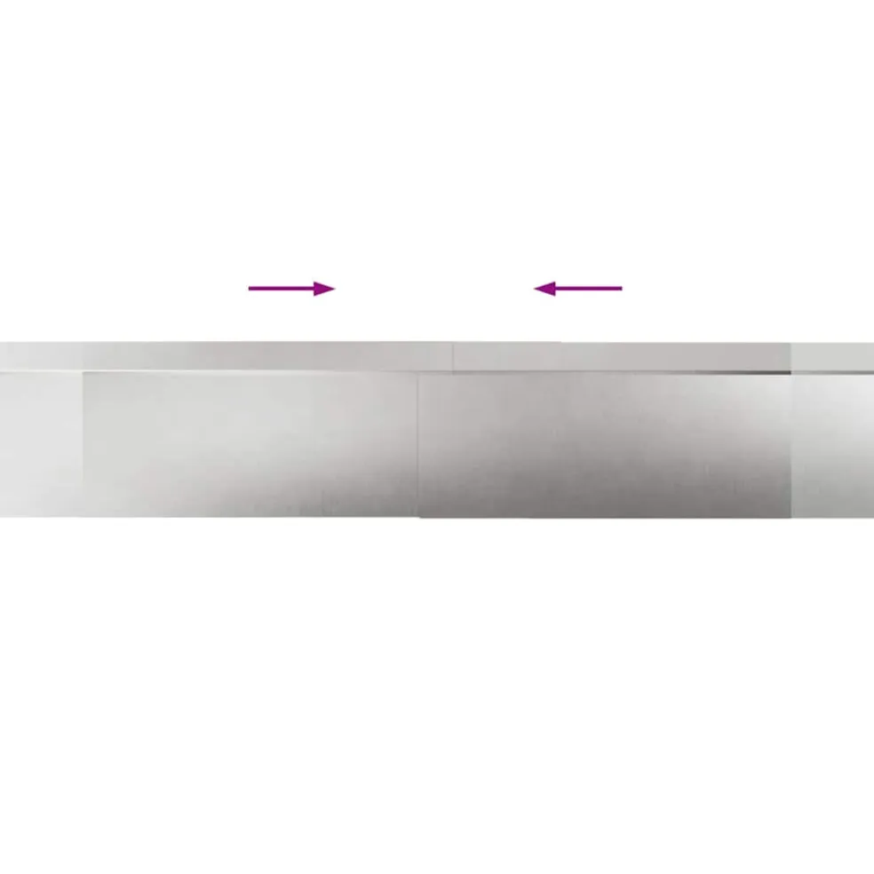 vidaXL Slakkenhekken 8 st 100 x 3,5 x 25 cm Roestvrij staal Zilver