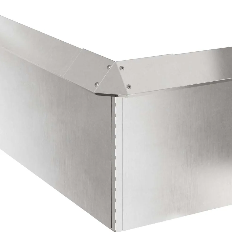 vidaXL Slakkenhekken 8 st 100 x 3,5 x 25 cm Roestvrij staal Zilver
