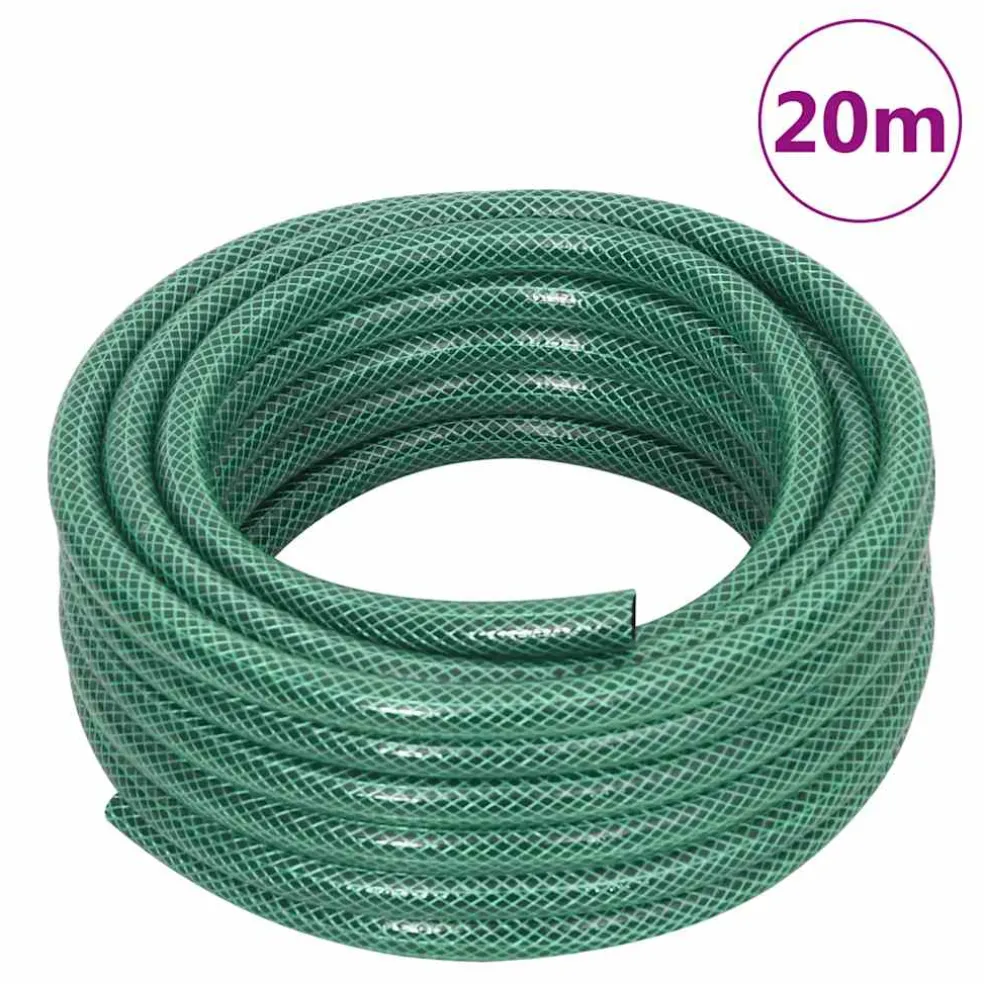 vidaXL Slanghaspel met slangkoppelset 0,5" 20 m vrijstaand PVC groen