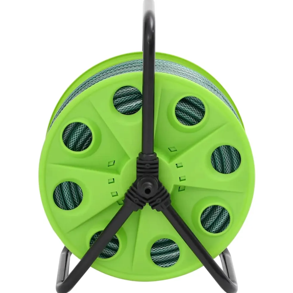 vidaXL Slanghaspel met slangkoppelset 0,5" 20 m vrijstaand PVC groen