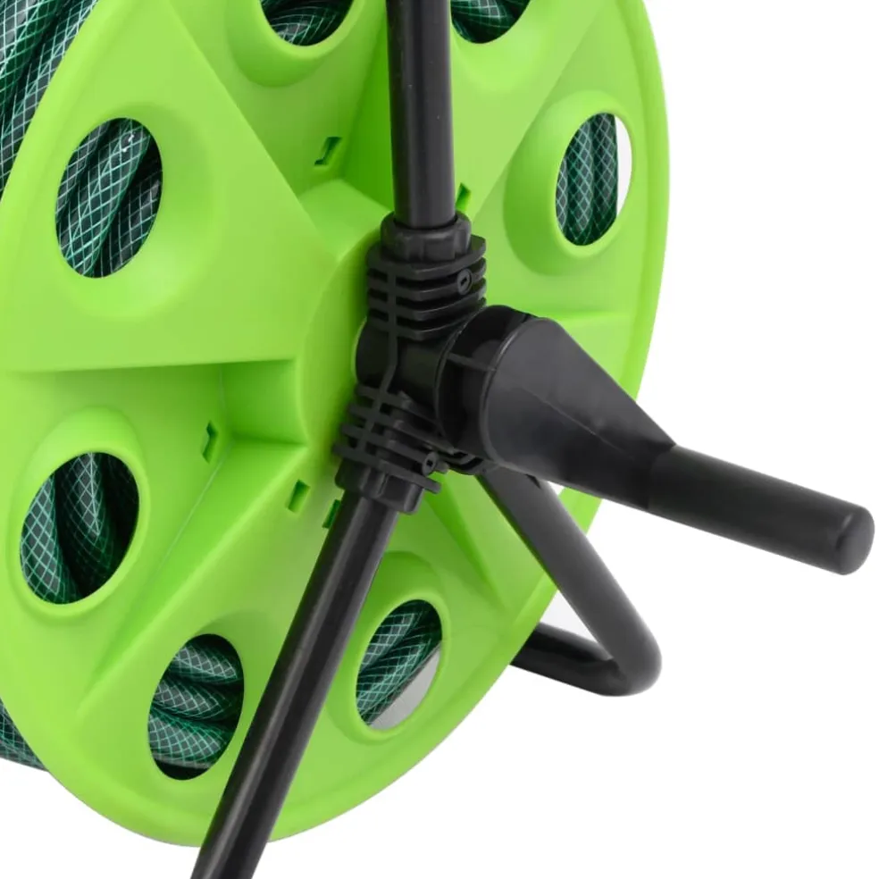 vidaXL Slanghaspel vrijstaand met 20 m slang PVC groen