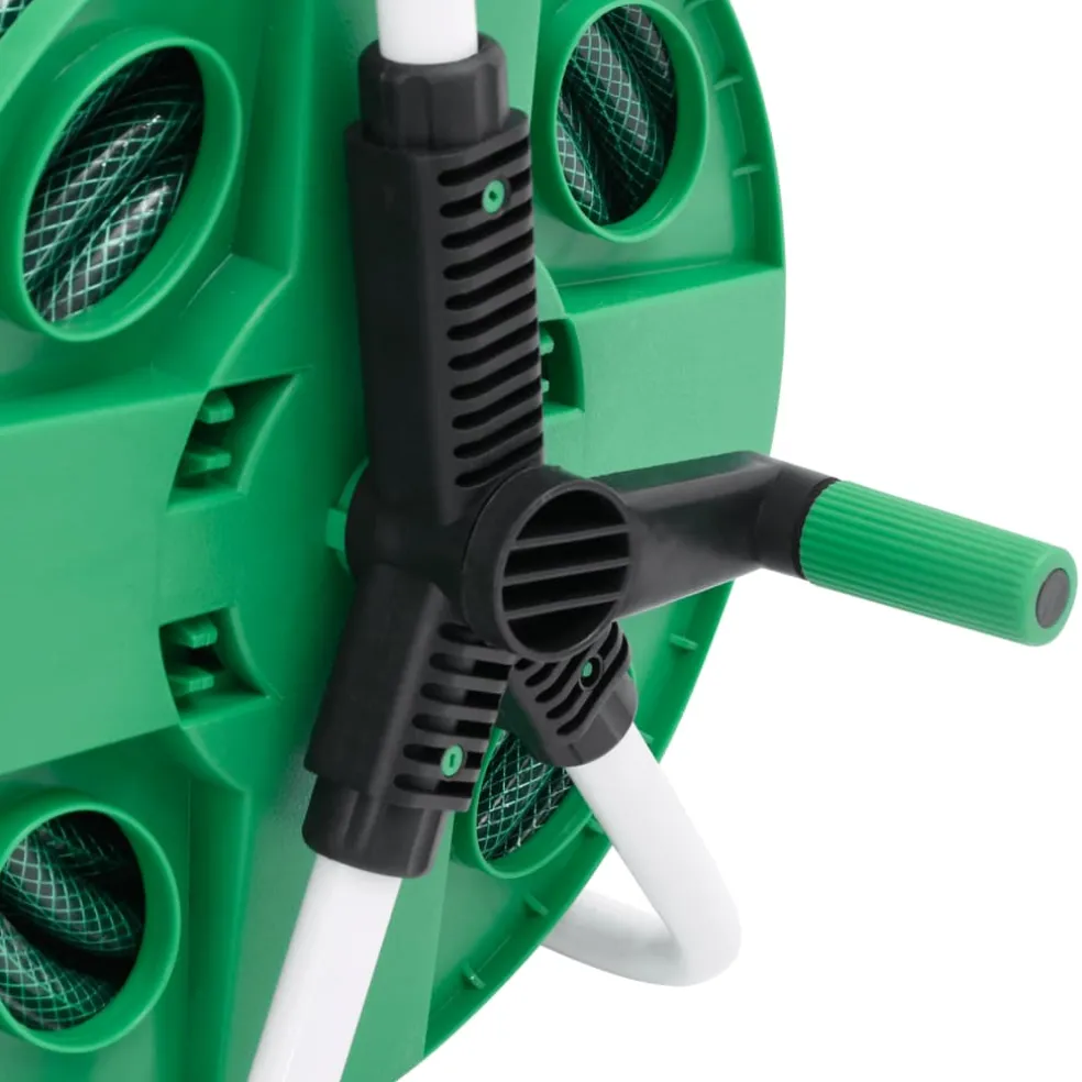 vidaXL Slanghaspel vrijstaand met 20 m slang PVC groen