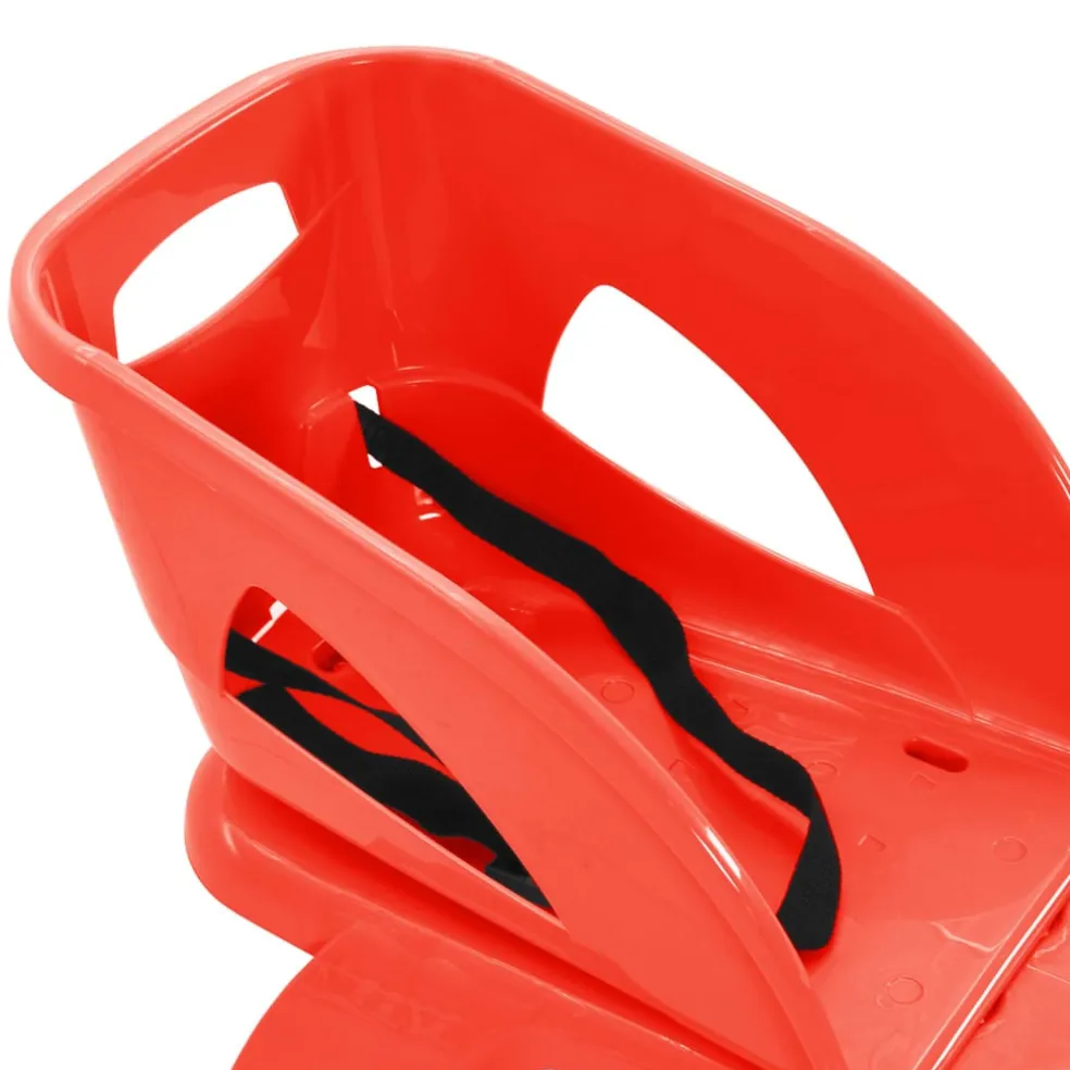 vidaXL Slee met zitje en stuur 102,5x40x23 cm polypropeen rood