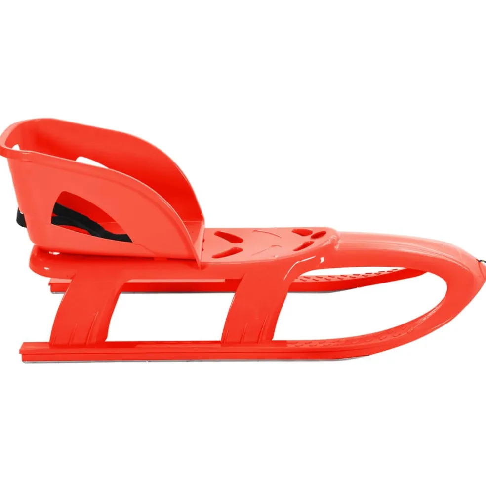 vidaXL Slee met zitje 102,5x40x23 cm polypropeen rood
