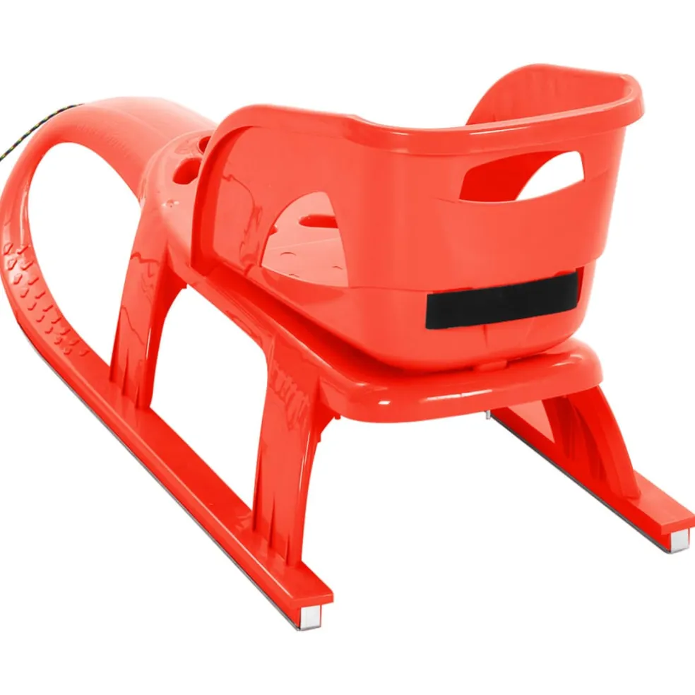 vidaXL Slee met zitje 102,5x40x23 cm polypropeen rood