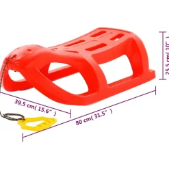 vidaXL Slee 80x39,5x25,5 cm polypropeen rood
