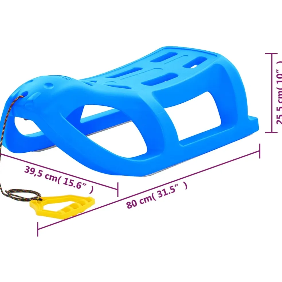 vidaXL Slee 80x39,5x25,5 cm polypropeen blauw