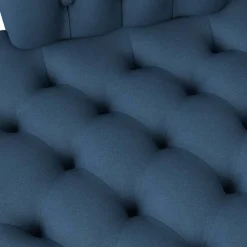 vidaXL Slipper Stoel Blauw 56,5 x 70 x 110 cm Stof